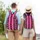 thumbnail image 4 of Balery pink and black argyle Mochila Clásica Impresa Básica para Viaje, Mochila Escolar Resistente al Agua, Mochila de Lona con Correas Ajustables-Medium, 4 of 5