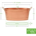 thumbnail image 2 of Oval Copper Plated Galvanized Tub, 2 of 7