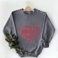 thumbnail image 2 of Womens Valentines Sweatshirt Cute Love Heart Graphic Long Sleeve Round Neck Casual Fashion Holiday Sweatshirts Tops (M, Gray), 2 of 9