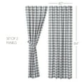 thumbnail image 4 of VHC Brands Sawyer Mill Plaid Panel, Black, 84x40, Set of 2, 4 of 7