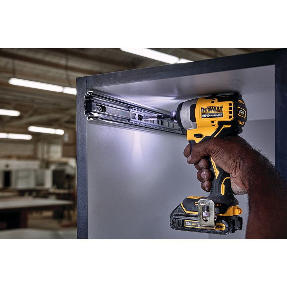 DEWALT ATOMIC 20V MAX* Impact Driver, Cordless, Compact, 1/4-Inch, Tool Only (DCF809B) C55