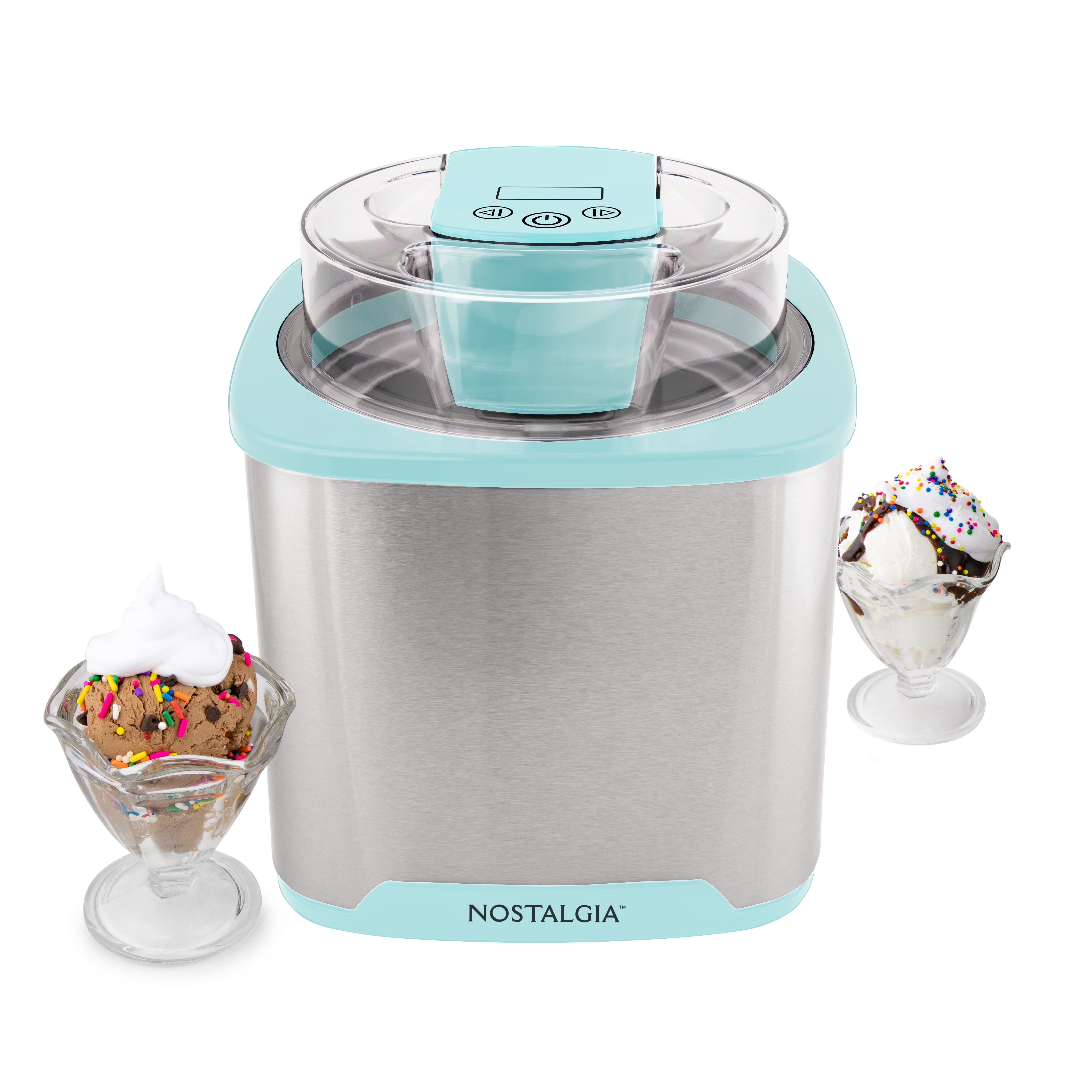 Nostalgia 2-Quart Electric Ice Cream Maker, Aqua