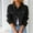 Black, variant on Leesechin Cardigans Women Solid Denim Jacket Long Sleeve Slimming Cover Up Suit Pocket Coat Top