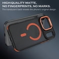 thumbnail image 6 of VENINGO Magnetic Phone Case for iPhone 18 Pro Max / 17 Pro Max Compatible with Mag-safe,Translucent Matte Shockproof Scratch Resistant iPhone 18 Pro Max Case / 17 Pro Max Case，Orange, 6 of 8