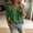 Green, variant on V Neck Blouses for Women Lace Crochet Trim Tops 3/4 Puff Sleeve Shirts Casual Babydoll Tunic Flowy Pleated Peplum Lightweight Fall Apparel Elegant Work Tops
