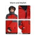 thumbnail image 4 of Wantdo Boy's Recycled Winter Coat Waterproof Winter Ski Jacket Snow Jacket Red 8, 4 of 10