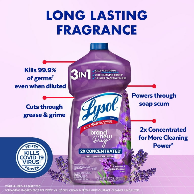 2 Pack) Lysol® Multi-Surface Cleaner, 2X Concentrated, Pourable