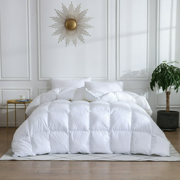 All Season Comforter Soft Goose Down Comforter Queen Size 100%Cotton