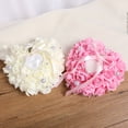 thumbnail image 5 of Lomubue Rings Bearer Pillow Great Visual Effect Decorative Artificial Pearl Wedding Engagement Ring Cushion for Bride, 5 of 10