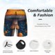 thumbnail image 3 of Fotbe Vintage Blue Leaf Mushroom Traje de Baño para Hombre – Shorts de Natación de Secado Rápido con Forro y Bolsillos-XX-Large, 3 of 6