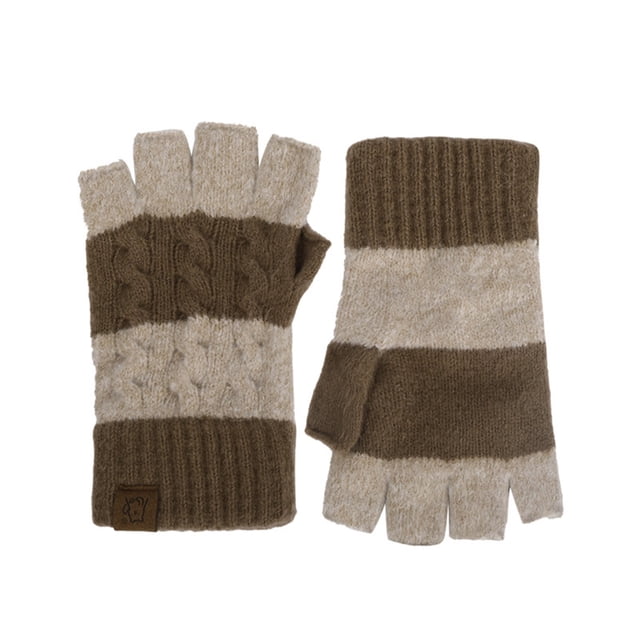 Guantes Guantes de dedos descubiertos para mujer Guantes cálidos con bloques de color para invierno Guantes para hombre Guantes de medio dedo para mujer Imprescindibles para el invierno