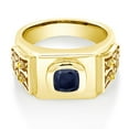 thumbnail image 2 of Gem Stone King 2.86 Ct Blue Sapphire Yellow Sapphire 18K Yellow Gold Plated Silver Men's Ring (Size 12), 2 of 4