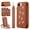 Brown, variant on for iPhone 16e Floral Pattern Wallet Case, Magnetic Snap PU Leather Credit Card Holder Stand Wrist Shoulder Strap Flip Cover, for iPhone 16e Protective Case for Girls Women, White