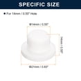 thumbnail image 3 of Uxcell 20Pcs White Rubber Stopper, S14 Plug Holes for 14mm / 0.55" Hole, 3 of 5