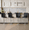 Black Bar Stools*4, variant on StnTalk Swivel Bar Stools Set of 2 - White Barstools with Back,Adjustable Counter Height Bar Stools with Sturdy Metal Legs,Leather Counter Height Stools Ideal for Kitchen Island Pub(25''-33''H)
