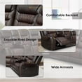 thumbnail image 6 of Pemberley Row PU Leather Brown L-Shaped Recliner Sectional Sofa Durable Unassembled, 6 of 8