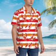 thumbnail image 5 of Daiia Red Lobster Hawaiian Shirt for Men Gentle Cotton Regular Short Sleeve Casual-Medium, 5 of 9