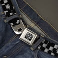 thumbnail image 2 of Buckle-Down Belt, Seatbelt Buckle Belt, Scribble Checker Black White, 30 to 44 Inches, 2 of 9