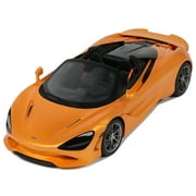 2024 McLaren 750S Spider Orange Metallic 1/18 Model Car by GT Spirit