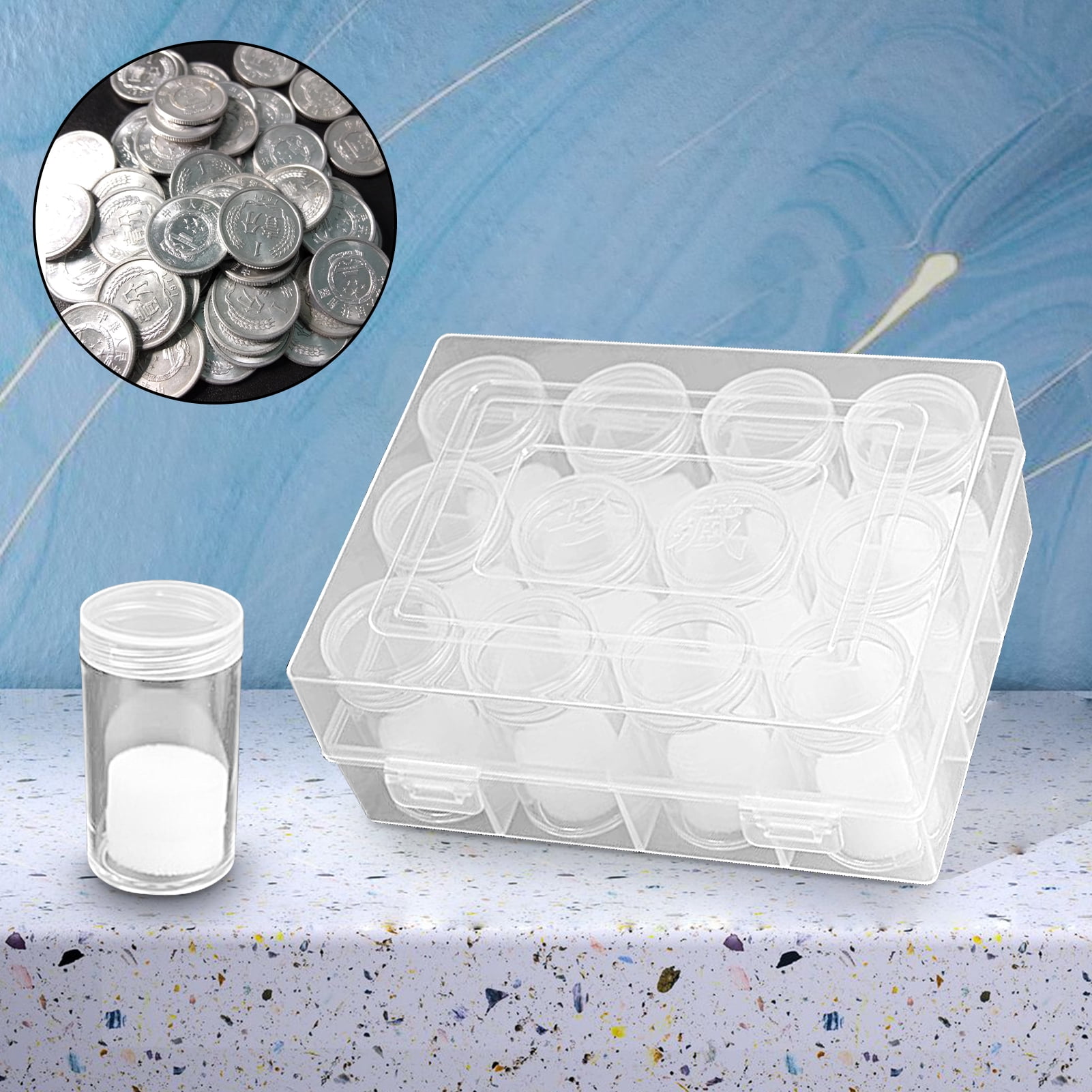 Yesbay 1 Set Coin Storage Tube High Durability Antioxidation Plastic