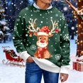 thumbnail image 3 of Christmas Sweatshirt for Men Women Long Sleeve Crewneck Loose Casual Cute Reindeer and Snowflake Print Pullover Sweatshirts, 3 of 8