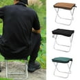 thumbnail image 3 of Portable Folding Stool Ultralight Camping Fold up Foot Rest Stool for Outdoor Living Travel BBQ, Black, 3 of 10