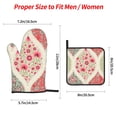 thumbnail image 3 of LAKIMCT Pattern Patchwork Oven Mitts and Pot Holders Sets Non-Slip Potholders Heat Resistant Oven Gloves for Kitchen Baking Cooking BBQ, 4-Piece Set, 3 of 9