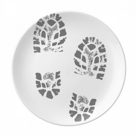 

Shoe Prints Footprint Modern Style Fashion Poster Plate Decorative Porcelain Salver Tableware Dinner Dish
