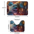 thumbnail image 3 of Honeii Forest Koala Pattern Bathroom Anti-Skid Pad Bathroom Mat Vintage Seamless Pattern Not-Slip Toilet Rug Set, 3 of 6