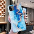 thumbnail image 5 of For Samsung Galaxy A22 5G (EU Version) Phone Cover Marble Flower Shell Pattern IMD Phone TPU Case Banmo, 5 of 5