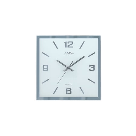 Modern wall clock with quartz movement from AMS AM W9324