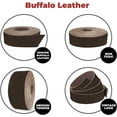 thumbnail image 4 of European Leather Works - Buffalo Belt Blanks 8-10 oz 3-4mm Size: 2.25"x60" 5.7x152.4cm - Chocolate Color Leather Straps Strips for Tooling, 4 of 8