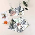 thumbnail image 2 of GDREDA Womens Pajamas Set Cartoon Print Pajama Shorts Set Women Pajama Sets pyjamas Light Gray,L, 2 of 4