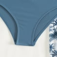 thumbnail image 4 of XZNPDUCQ Girls Swimsuit Bathing Suits Bikini Set 3 Piece Girls' Swimwear Bathing Suit With Cover Up Skirt Swimming Suit For Girls 13-14 Years Blue, 4 of 7