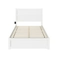 thumbnail image 3 of AFI NoHo 14" Full Wood Platform Bed with Modern Panel Headboard and Footboard, White, 3 of 6