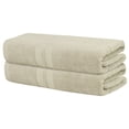 thumbnail image 1 of Juego de 2 toallas de baño de algodón REGALWOVEN, suaves, altamente absorbentes y de secado rápido para baño, gimnasio, SPA, yoga, marrón 28' x 56', 1 of 7