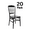 Black, variant on Black Resin Steel Skeleton Napoleon Chair by Chivari, 20 pack