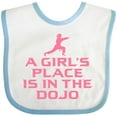 thumbnail image 3 of Inktastic Girls Cute Karate Martial Arts Girls Baby Bib, 3 of 4