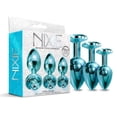 thumbnail image 1 of Nixie Plug Anal en Aluminium Orné de Bijoux en Métal, Bleu, 1 of 4