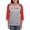 Heather/Red, variant on CafePress - Triangle Horizontal Long Sleeve T Shirt - Womens Baseball Tee