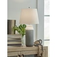thumbnail image 2 of Signature Design by Ashley Afener Contemporary 25.75" Ceramic Table Lamp, Set of 2, Blue & Beige, 2 of 5