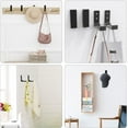 thumbnail image 5 of Ganchos de pared plegables, soporte para auriculares de pared de 4 piezas, ganchos invisibles para abrigos, gancho de pared de aluminio, con tornillos, perchero para toalla de chaqueta, 5 of 5