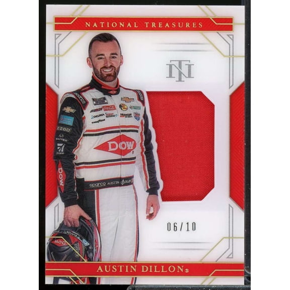 Austin Dillon Card 2020 Panini National Treasures Silhouettes Holo Gold #16