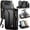 Black, variant on Crossbody Wallet Case for iPhone Duo, RFID Blocking PU Leather Cover with 6 Card Slots & Zipper Pocket, Detachable Shoulder Wrist Strap for Women