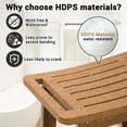 thumbnail image 2 of Naipo Shower Stool With Storage Shelf, Handle, Adjustable Feet, Non-Slip HDPS Shower Bench for Seniors Adults, Waterproof Shower Chair for Inside Shower to Sit on, Indoor Outdoor, Spa, Bath, Teak, 2 of 10