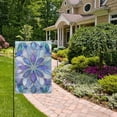 thumbnail image 5 of Purple Blue Floral Stained Glass Garden Flag 28X40 Double Sided Yard Flags for Outside Outdoor All Seasonal Decoration, 5 of 6