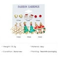 thumbnail image 2 of QWZNDZGR 2023 New Christmas Crystal Alloy Stud Earrings Women Winter Cute Snowflake Snowman Tree Small Earrings Fashion Party Jewelry, 2 of 6