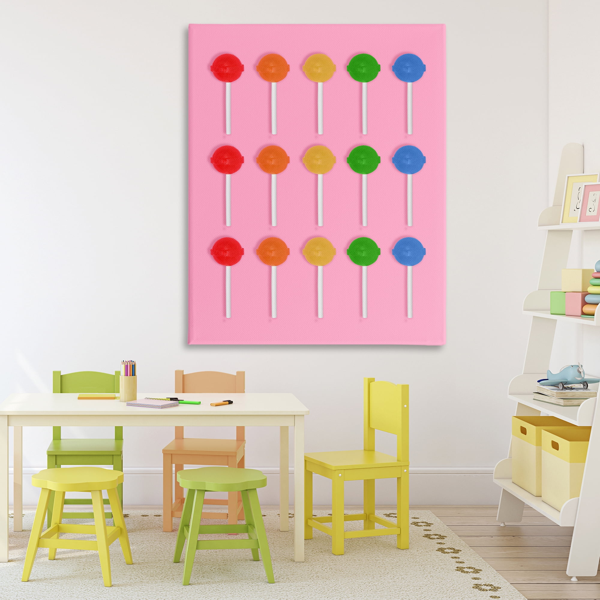 Stupell Industries Colorful Lollipop Grid Canvas Wall Art, design by LISH Creative