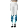 thumbnail image 2 of Gibobby Leggings afelpados para Mujeres Casual Tight Sports Yoga Leggings con estampado geométrico colorido(Azul,M), 2 of 4