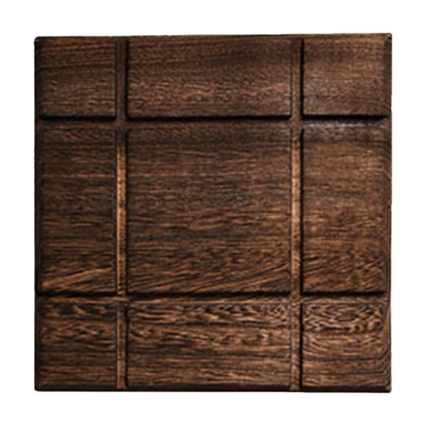 Yhmxh Cacerola grande de madera maciza para el hogar, tapete aislante anticalor de Paulowne quemado, mantel individual de madera, tapete para cuenco, tapete para uso doméstico, sartén marrón